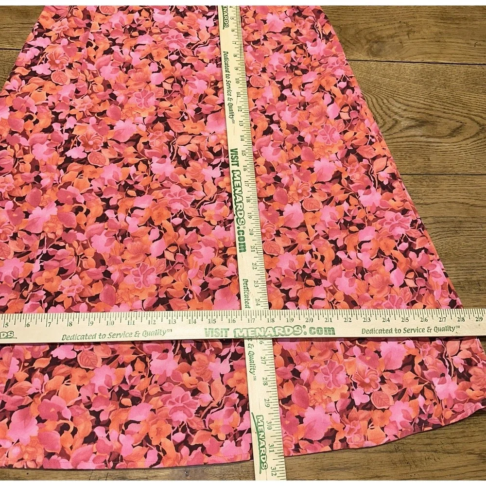 Vintage 90s Talbot's Pink Floral A-Line Maxi Skirt Cottage Women's Petite 6 Flaw
